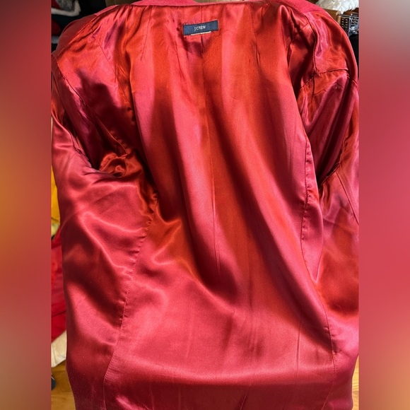 J Crew Double-Breasted Wool Red Peacoat Small Y2K - Picture 7 of 12